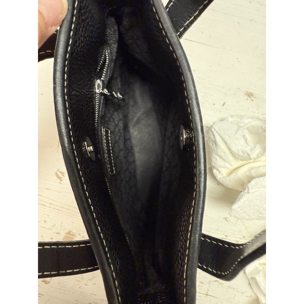 Vintage Mulberry Handbag Black Scotch Grain Leather Micro Bag & Coin Purse $1250 - Picture 9 of 15